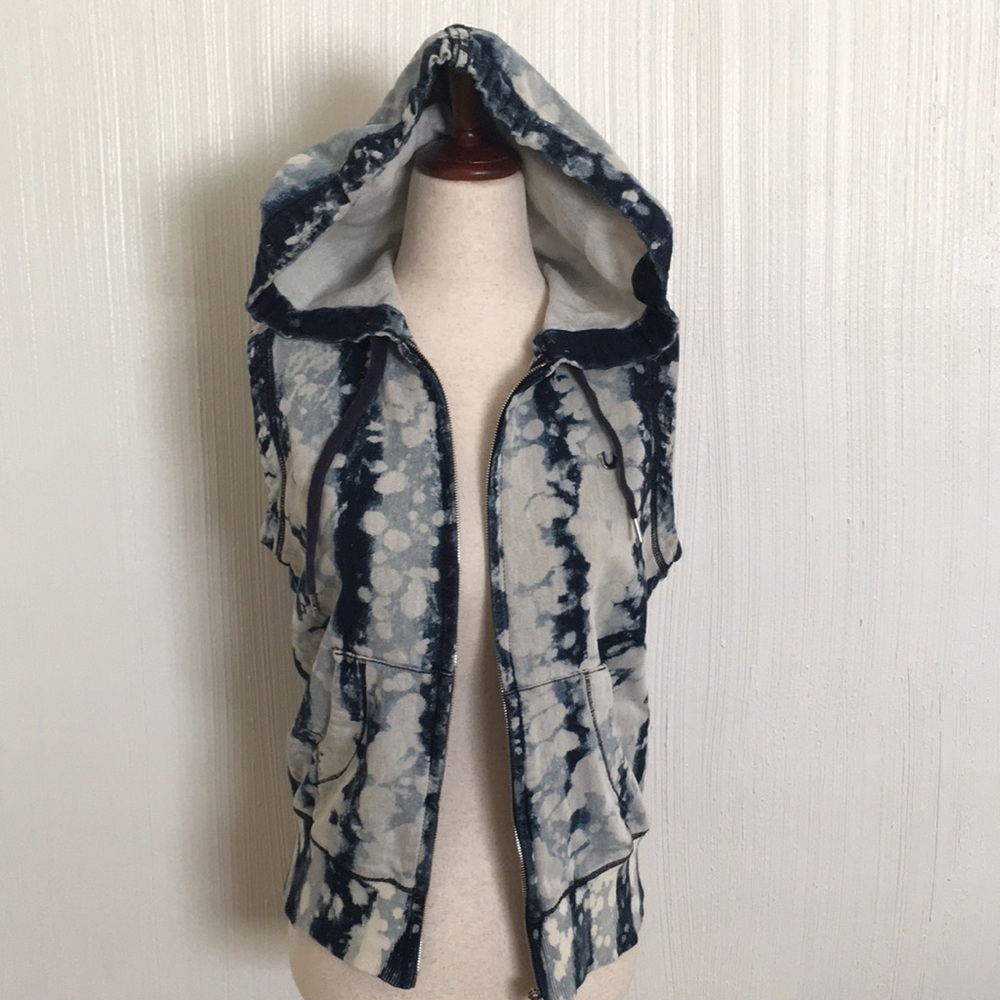 NEW True Religion Tie Dye hooded vest XS - Picture 11 of 11